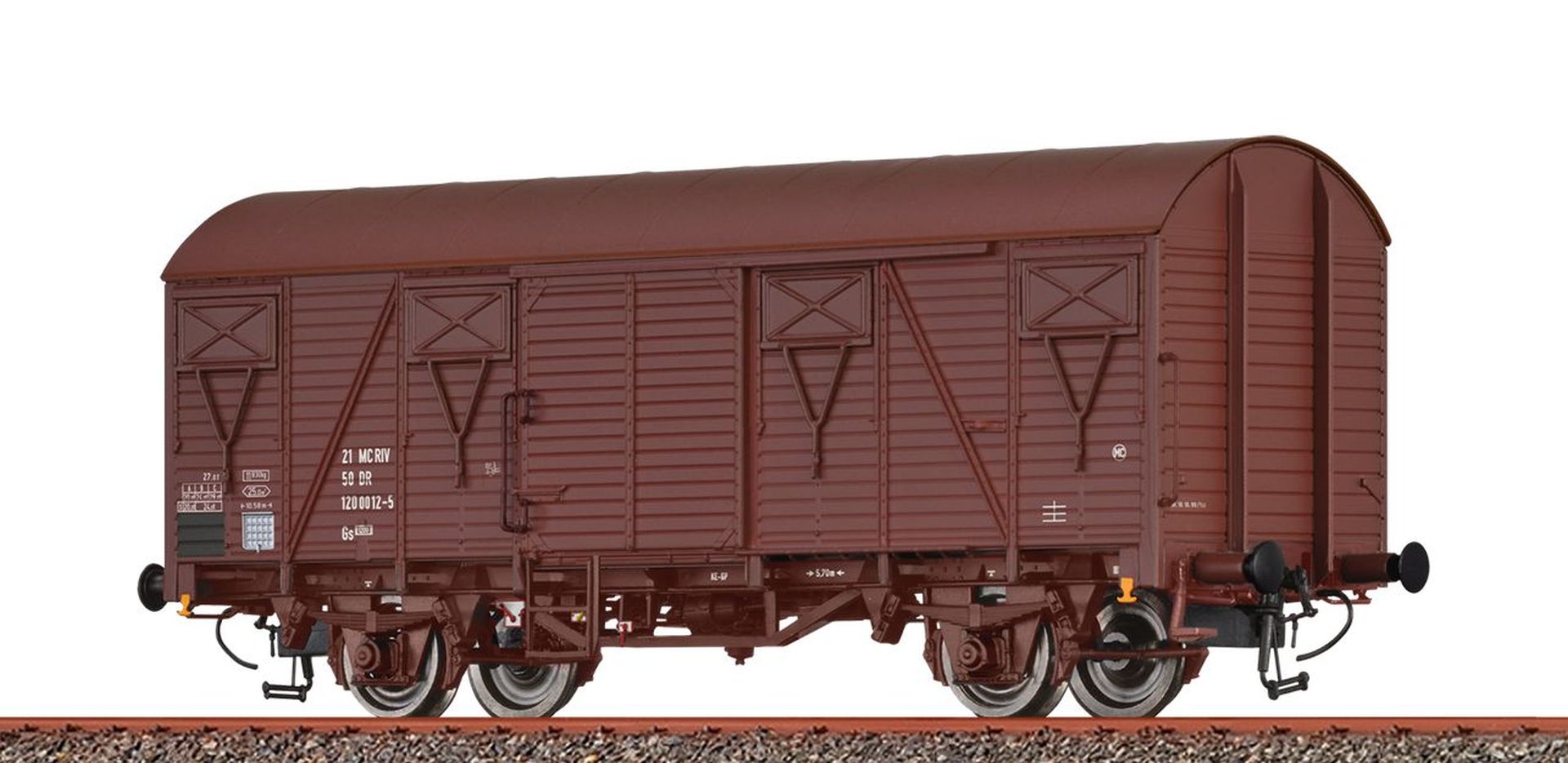 Brawa 50146 - Gedeckter Güterwagen Gs 1200, DR, Ep.IV