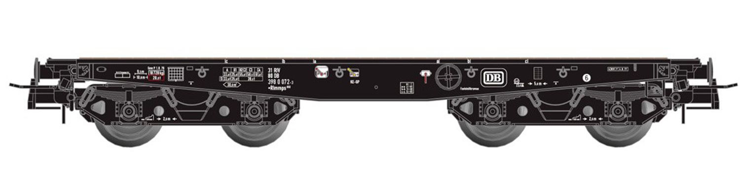 Artitec 20.284.23 - Schwerlastwagen SSy55 Rlmmps650, DB, Ep.IV-V