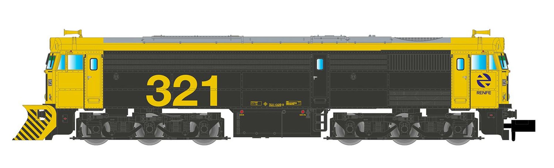 Arnold HN2632S - E-Lok 321-025 mit Schneepflug, RENFE, Ep.V, DC-Sound