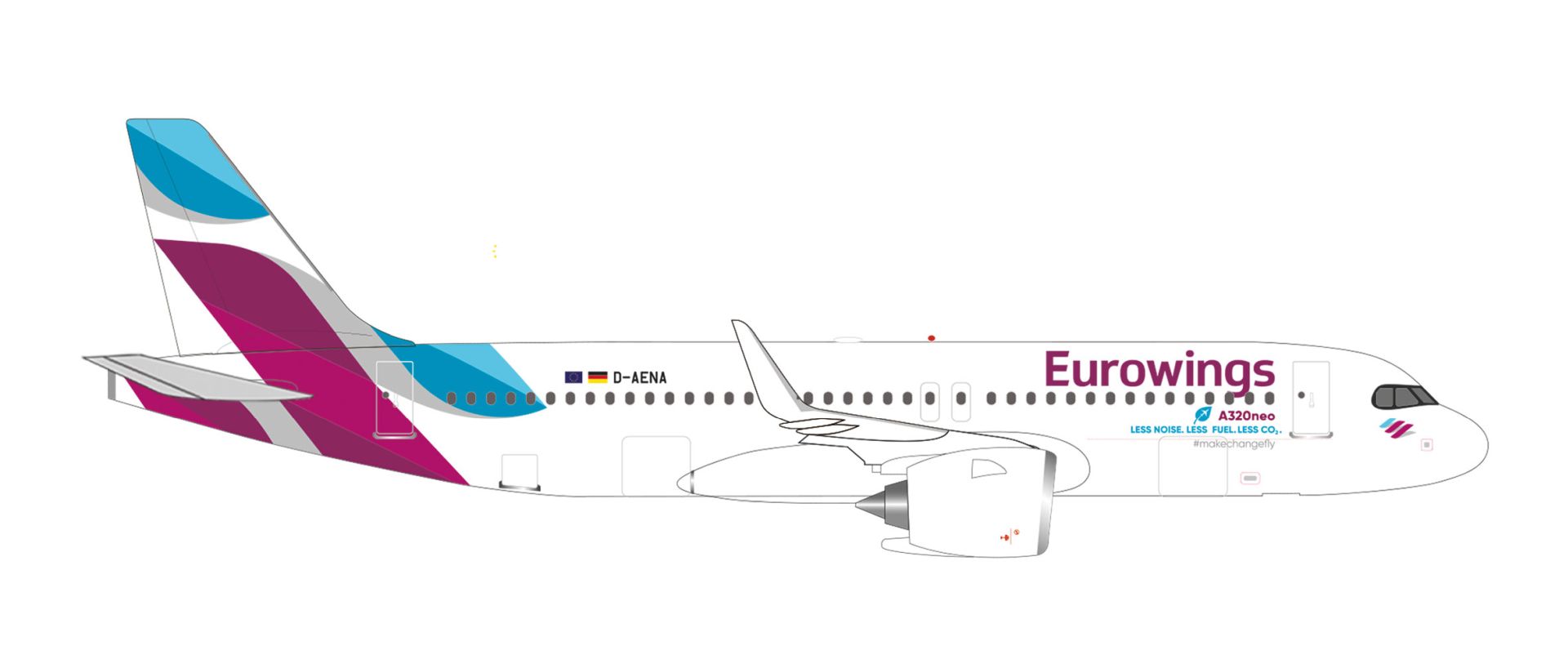 Herpa 538169 - Eurowings Airbus A320neo – D-AENA