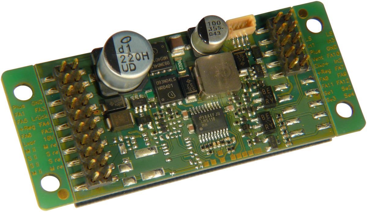 ZIMO MX696S - Sounddecoder 4A, 8 Funktionsausg., 4 Servoausgänge