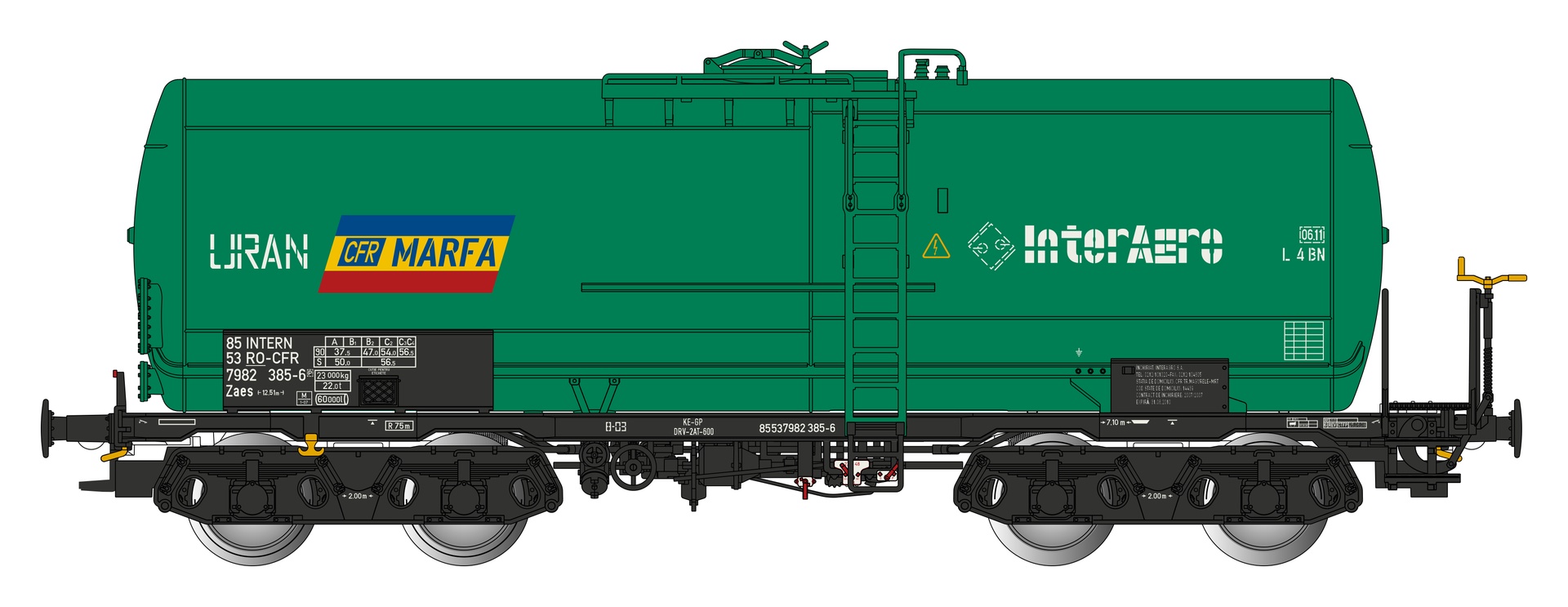 Albert Modell 798002 - Kesselwagen Zaes, RO-CFR, Ep.VI 'InterAgro'