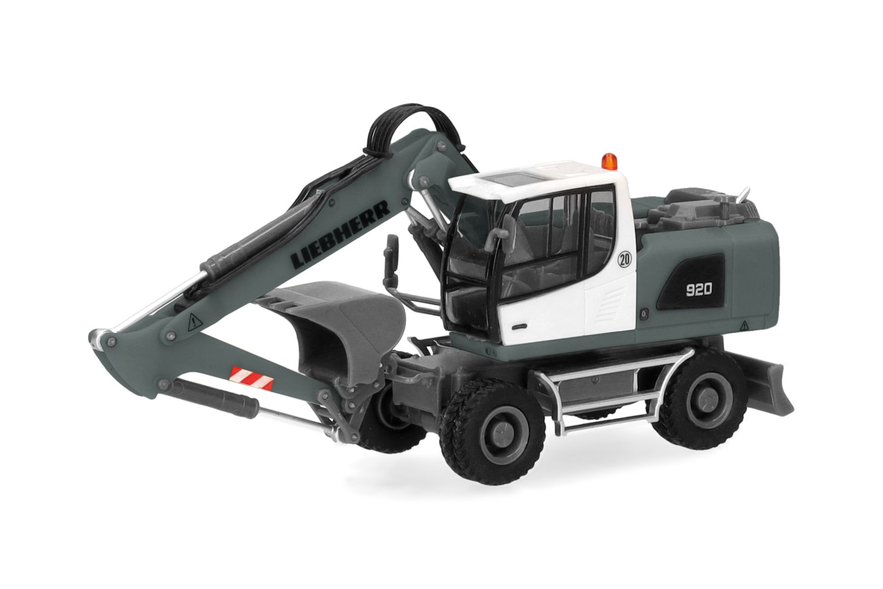Herpa 320405 - Liebherr Mobilbagger A920 Litronic, grau/gelb