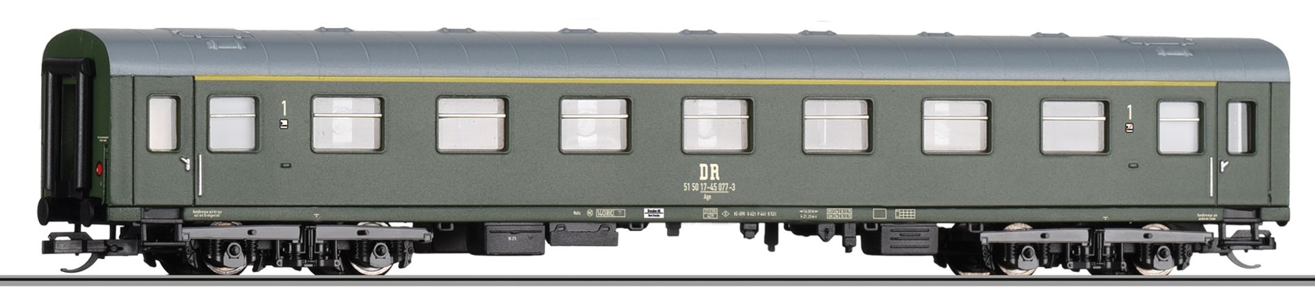 Tillig 502360 - 3er Set Modernisierungswagen 1. und 2. Klasse, DR, Ep.IV, Set 1