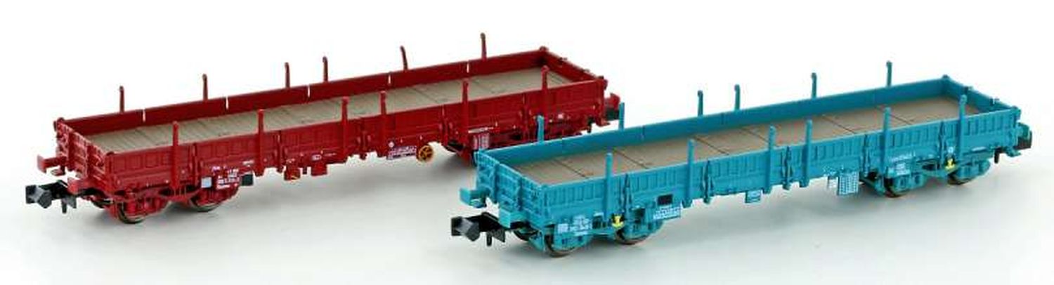 Hobbytrain H23882 - 2er Set Niederbordwagen Remms, SNCB und B-Cargo, Ep.V