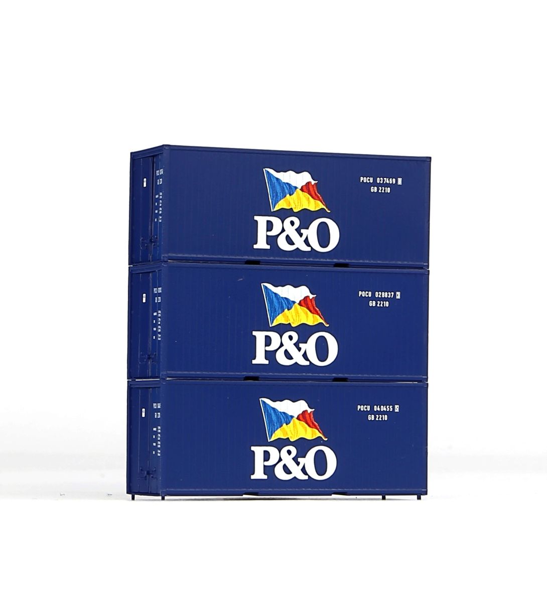 Piko 56200 - 3er-Set 20ft Container ´P&O´