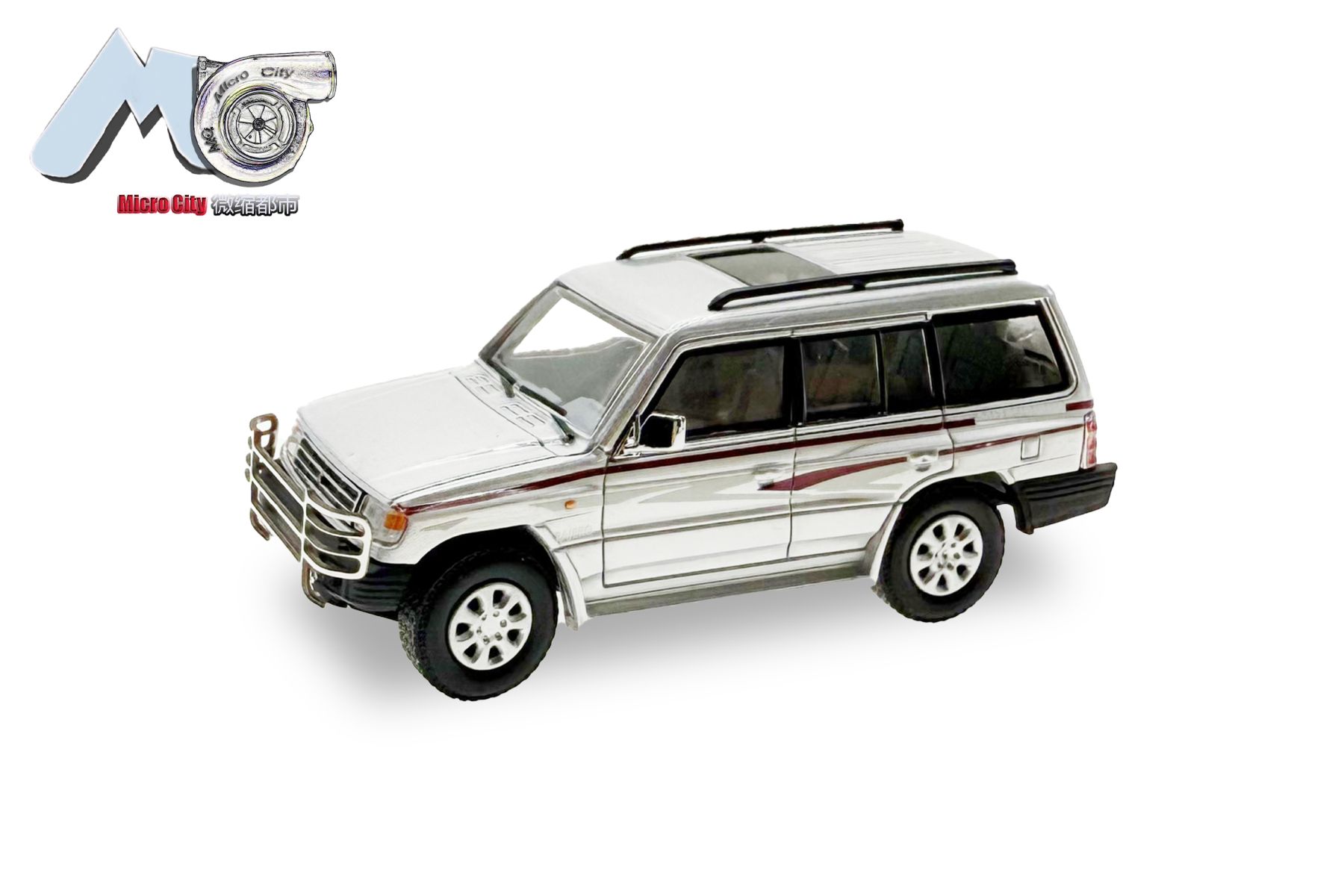 Herpa 87MC000042 - MicroCity: Mitsubishi Pajero, silber