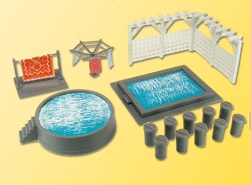 Kibri 38148 - Deko-Set Garten und Terrasse mit Pool Kibri 38148 - Deko-Set Garten und Terrasse mit Pool