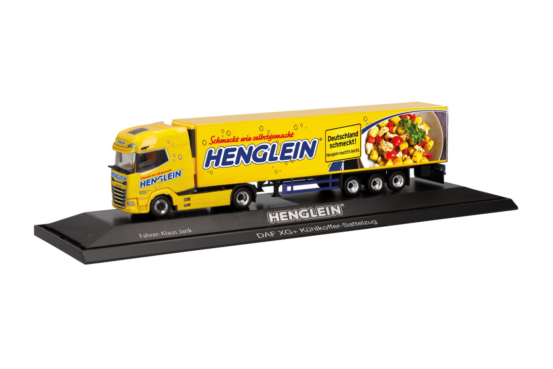 Herpa 122313 - DAF XG+ Kühlkoffer-Sattelzug "Henglein/Gnocchi"