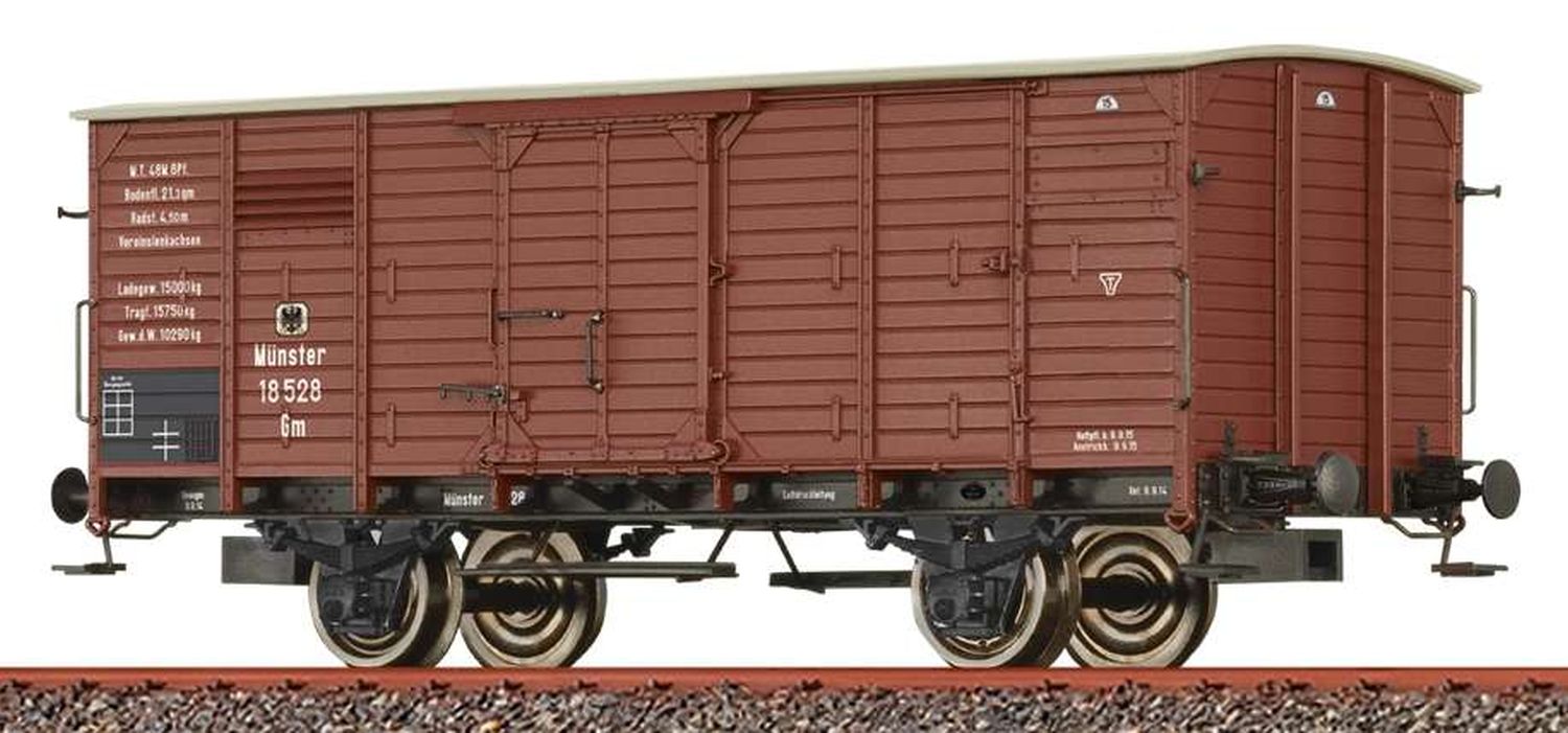 Brawa 49789 - Gedeckter Güterwagen Gm, KPEV, Ep.I