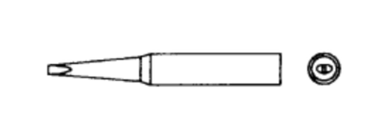 Muldental 33168 - Steckkopf LONGLIFE, Meißelform, 2,2mm, verlängert, D=6,5mm-8mm