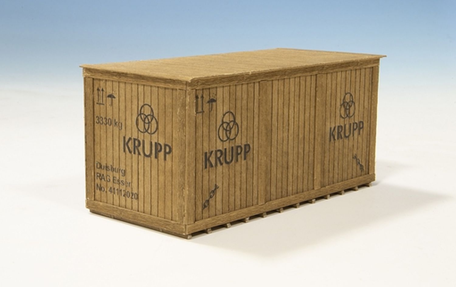 Joswood 70210 - mittlere Kiste mit Rahmen 'Krupp', 1 Stück, 126 x 60 x 60 mm
