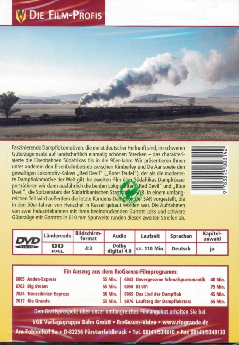 VGB 6708 - DVD - Winterdampf am Kap