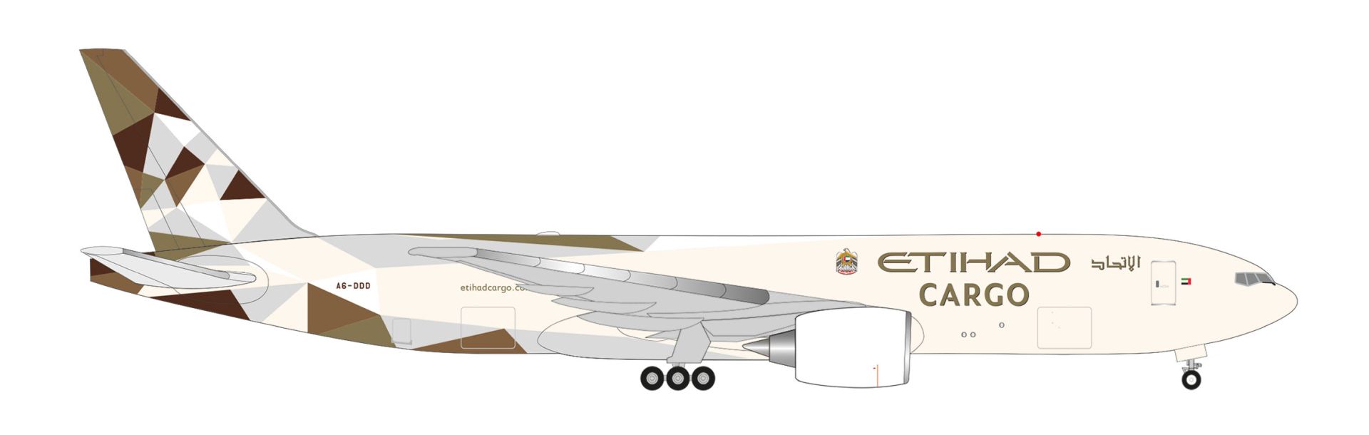 Herpa 538282 - Etihad Airways Cargo Boeing 777F – A6-DDD