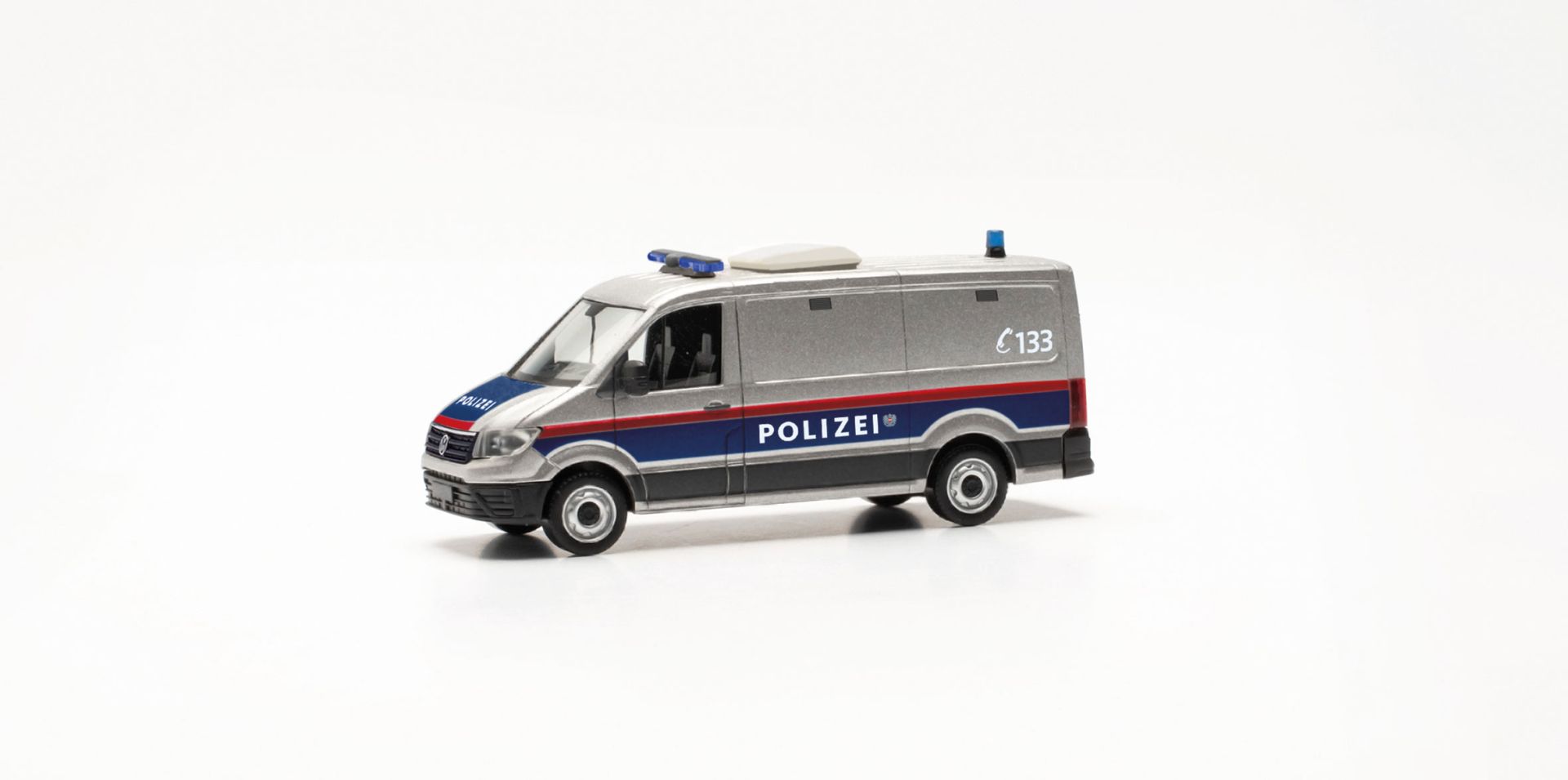 Herpa 097406 - VW Crafter Kasten Flachdach "Polizei Österreich, Gefangenentransport" (Österreich)