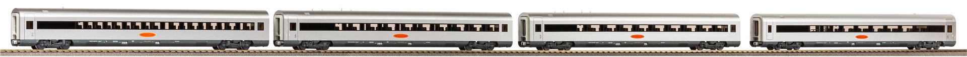 Piko 28350 - 4er Set Personenwagen 'Metropolitan', DBAG, Ep.V