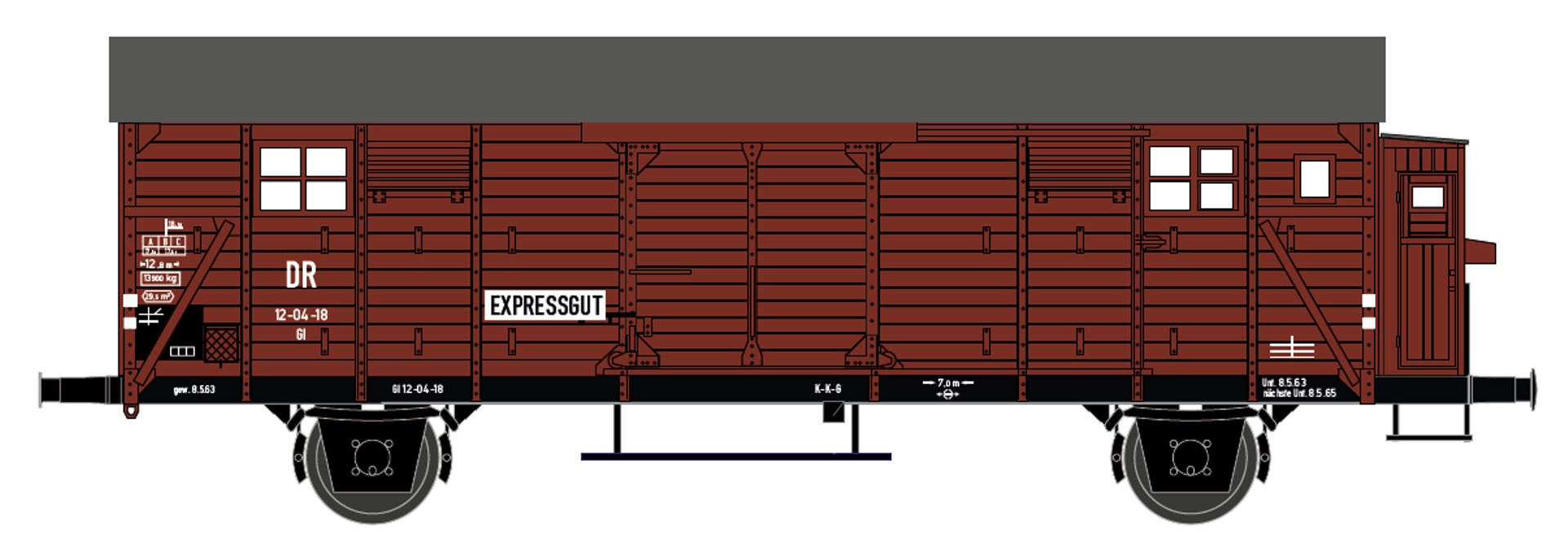 Hädl 0113143 - Gedeckter Güterwagen Ba. Dresden, ex. LEIG, DR, Ep.III 'EXPRESSGUT'