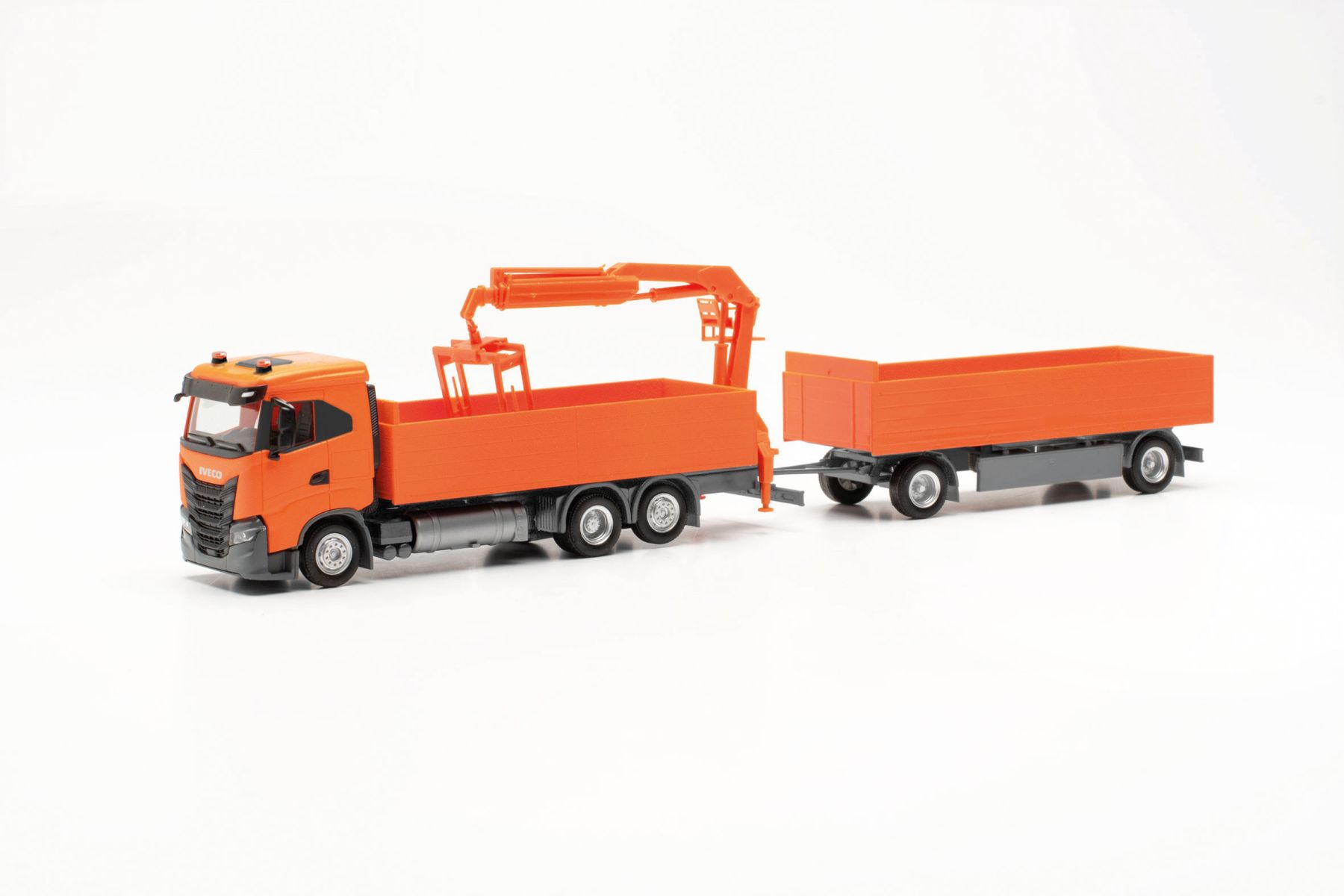 Herpa 316217 - Iveco S-Way ND Baustoff-Hängerzug, orange