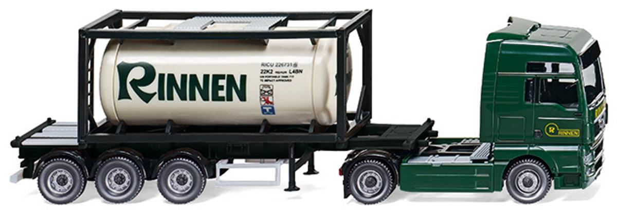 Wiking 053601 - Tankcontainersattelzug (MAN TGX) 'Rinnen'