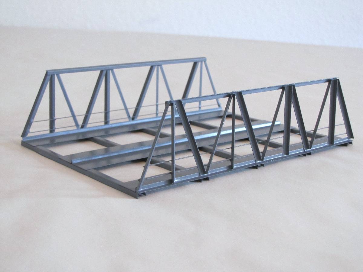 Hack 10130 - V18-2-64 - Vorflutbrücke, 18cm, 2-gleisig, grau