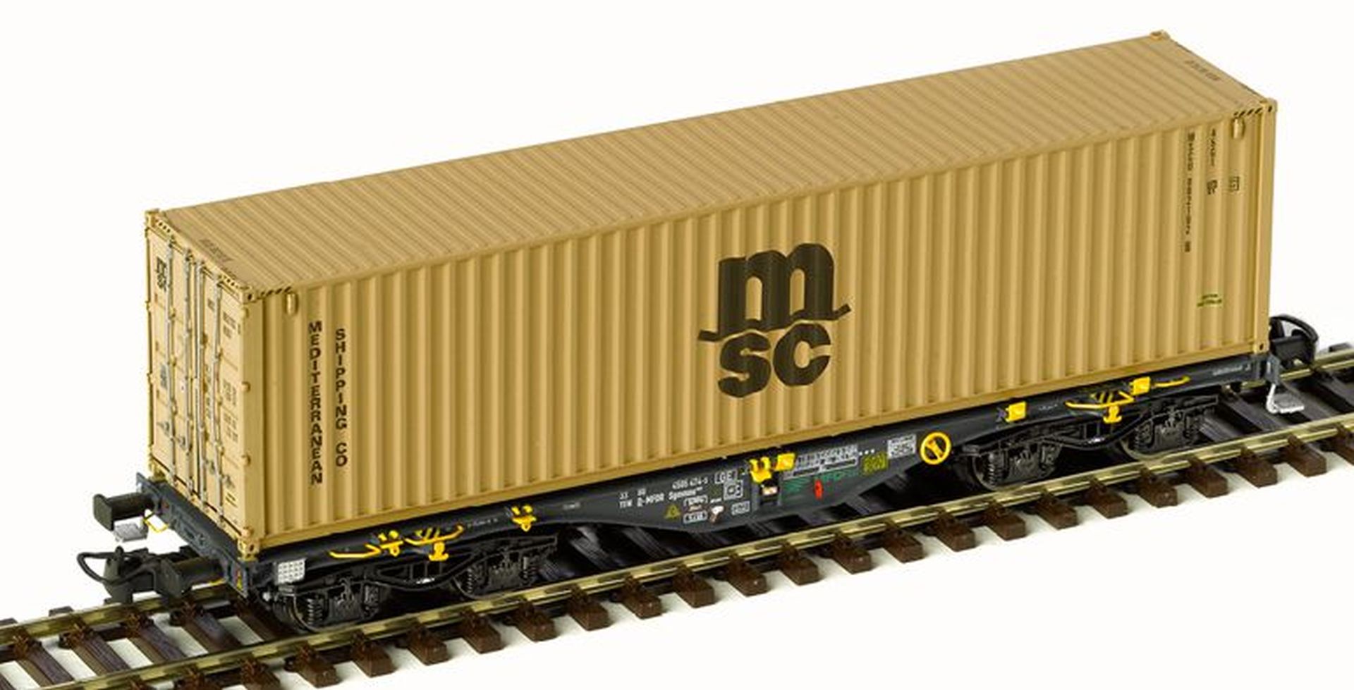 PT-Trains 100320 - Containertragwagen Sgmmnss, MFD-Rail, Ep.VI 'msc'