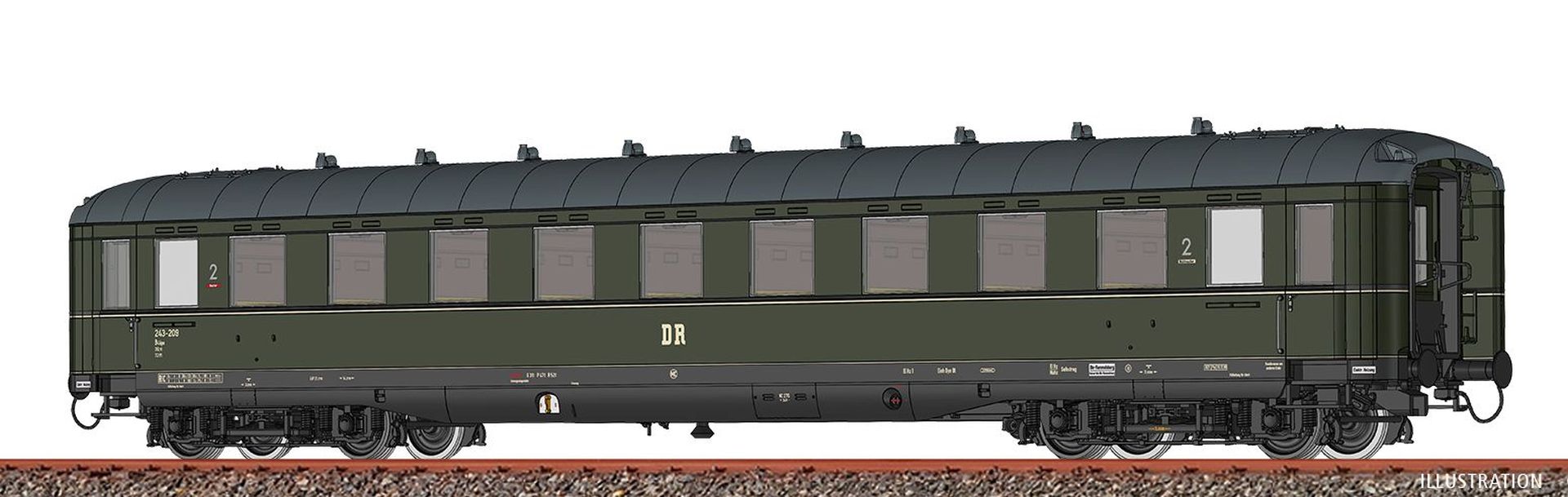 Brawa 51065 - Personenwagen B4üe, DR, Ep.III