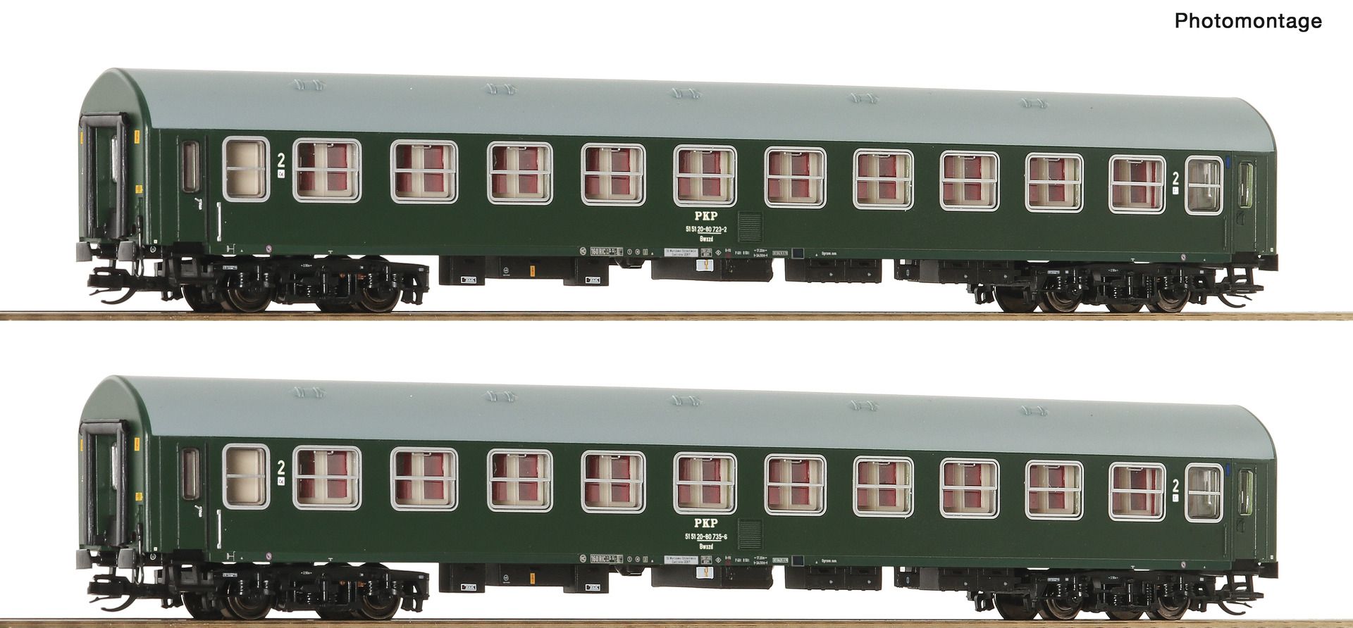 Roco 6280043 - 2er Set Personenwagen Bwxzd, PKP, Ep.IV