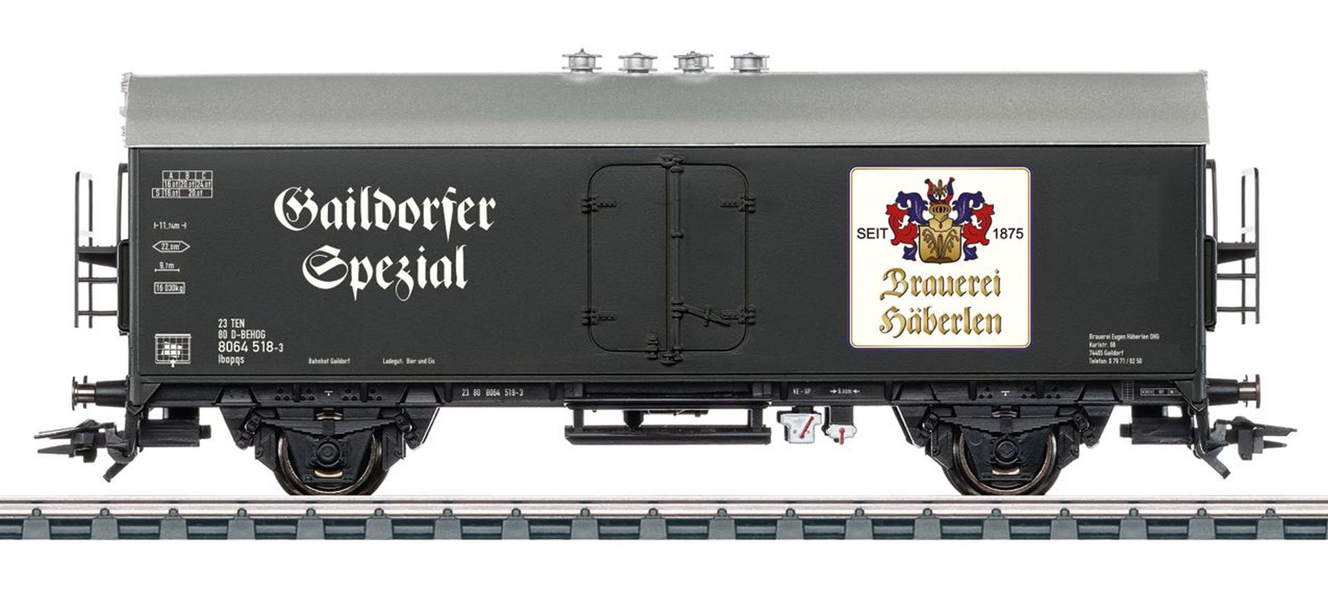 Märklin 45033 - Bierkühlwagen Ibopqs, Brauerei Eugen Häberlen OHG, Ep.III-VI 'Gaildorfer Spezial'