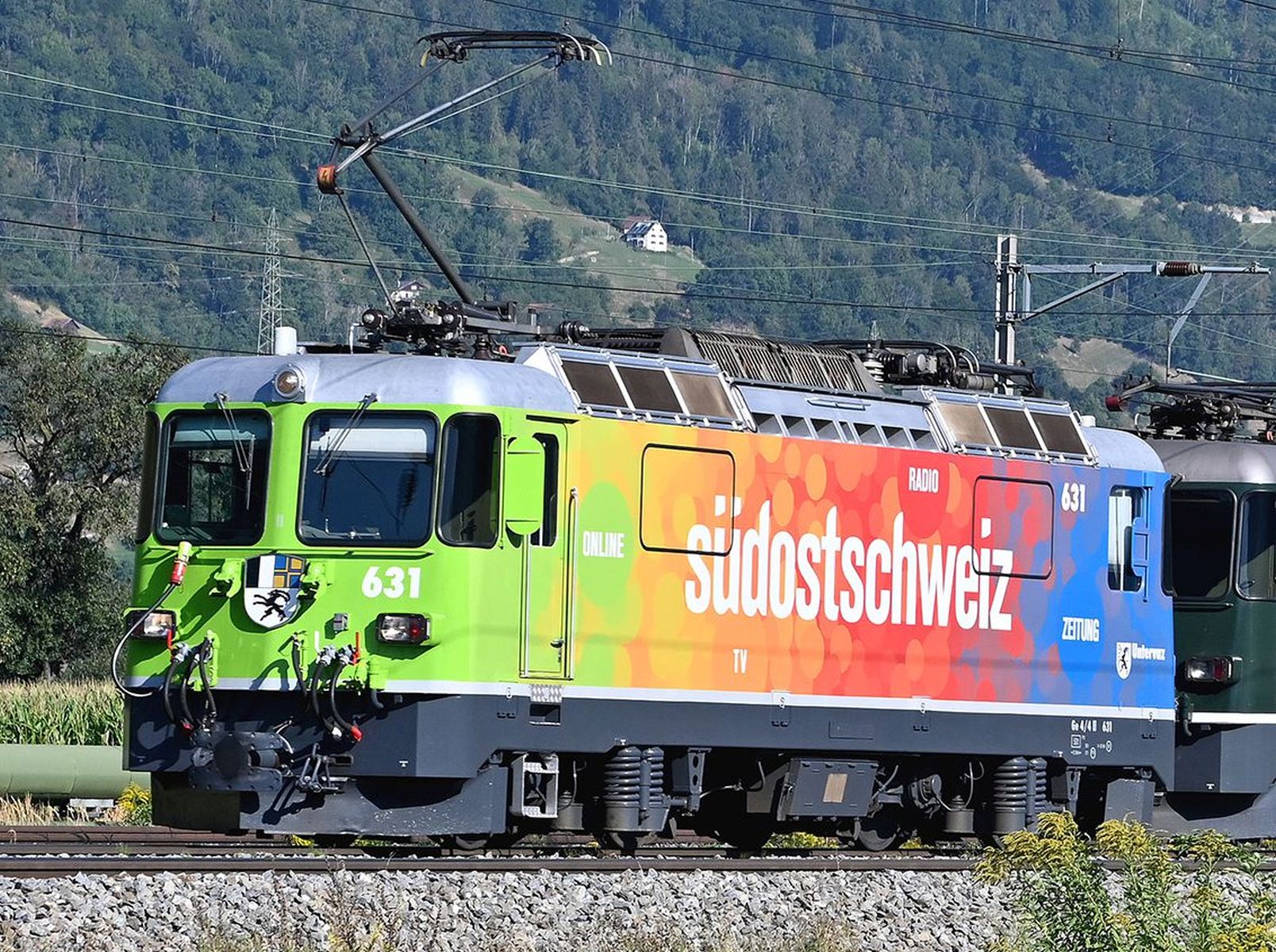 Bemo 1358175 - E-Lok Ge 4/4 II 631 Werbelok "Südostschweiz", RhB, Ep.VI, DC-Sound