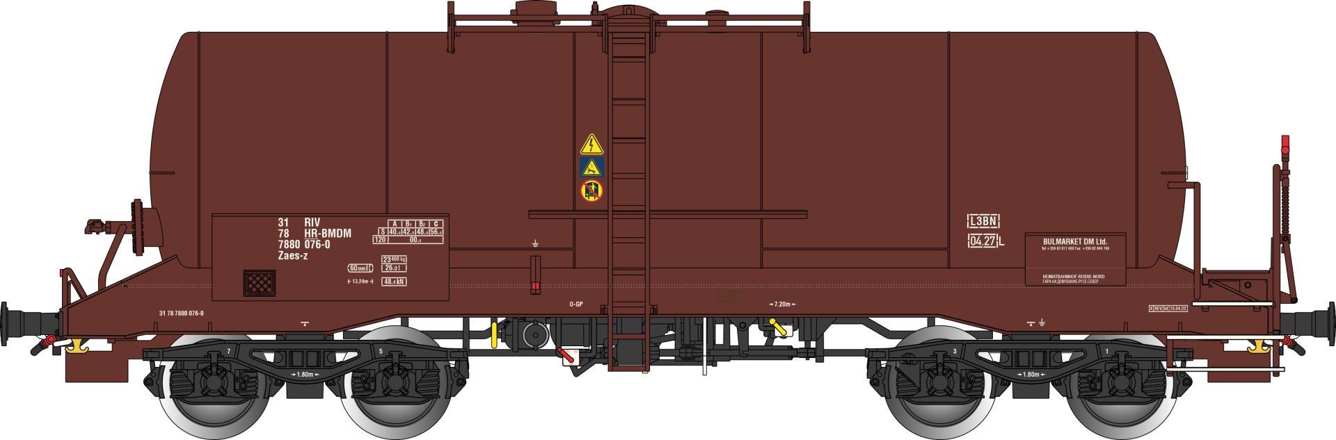 Albert Modell 788025 - Kesselwagen Zaes-z, HR-BMDM, Ep.VI