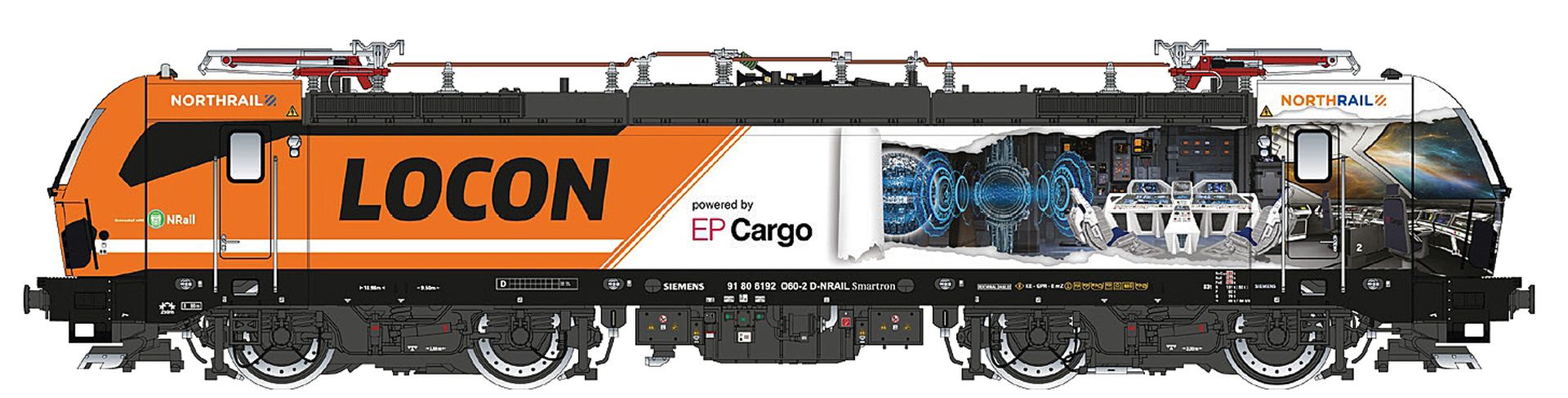 L.S. Models 16061-DC - E-Lok BR 192 060 Smartron, Locon/EP-Cargo, Ep.VI