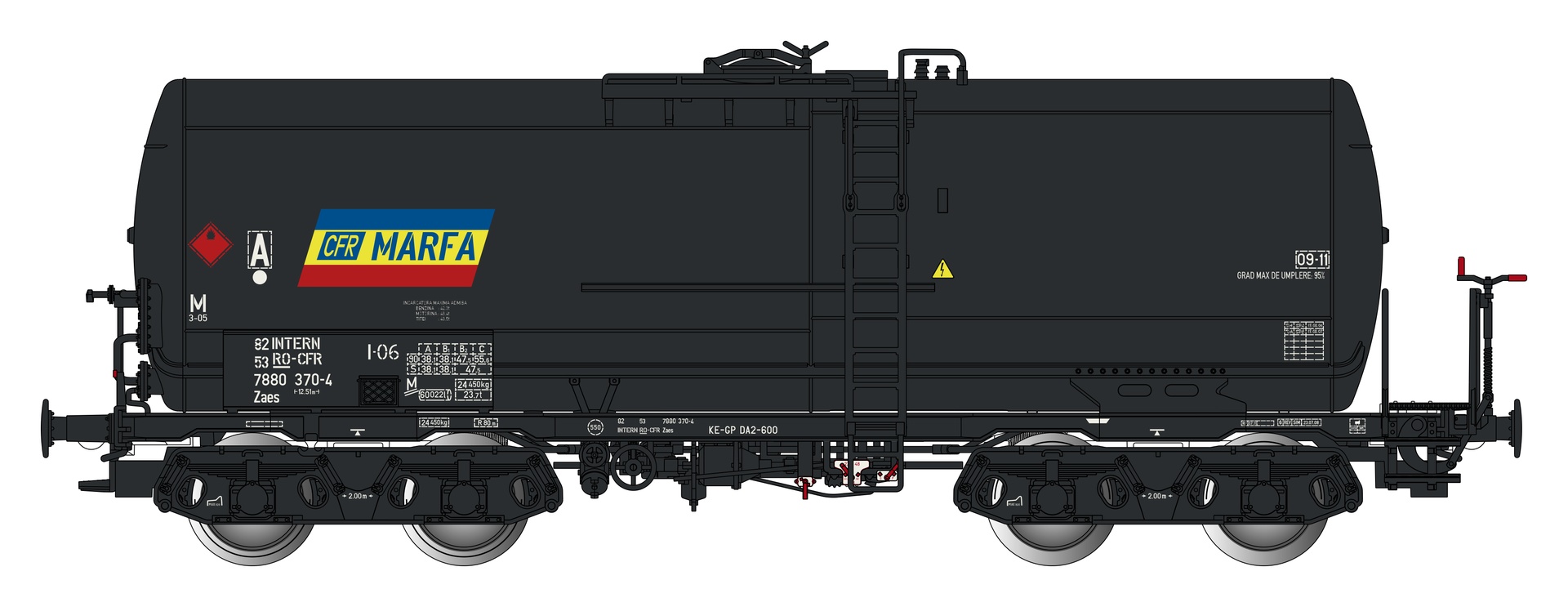 Albert Modell 788032 - Kesselwagen Zaes, RO-CFR, Ep.VI 'MARFA'