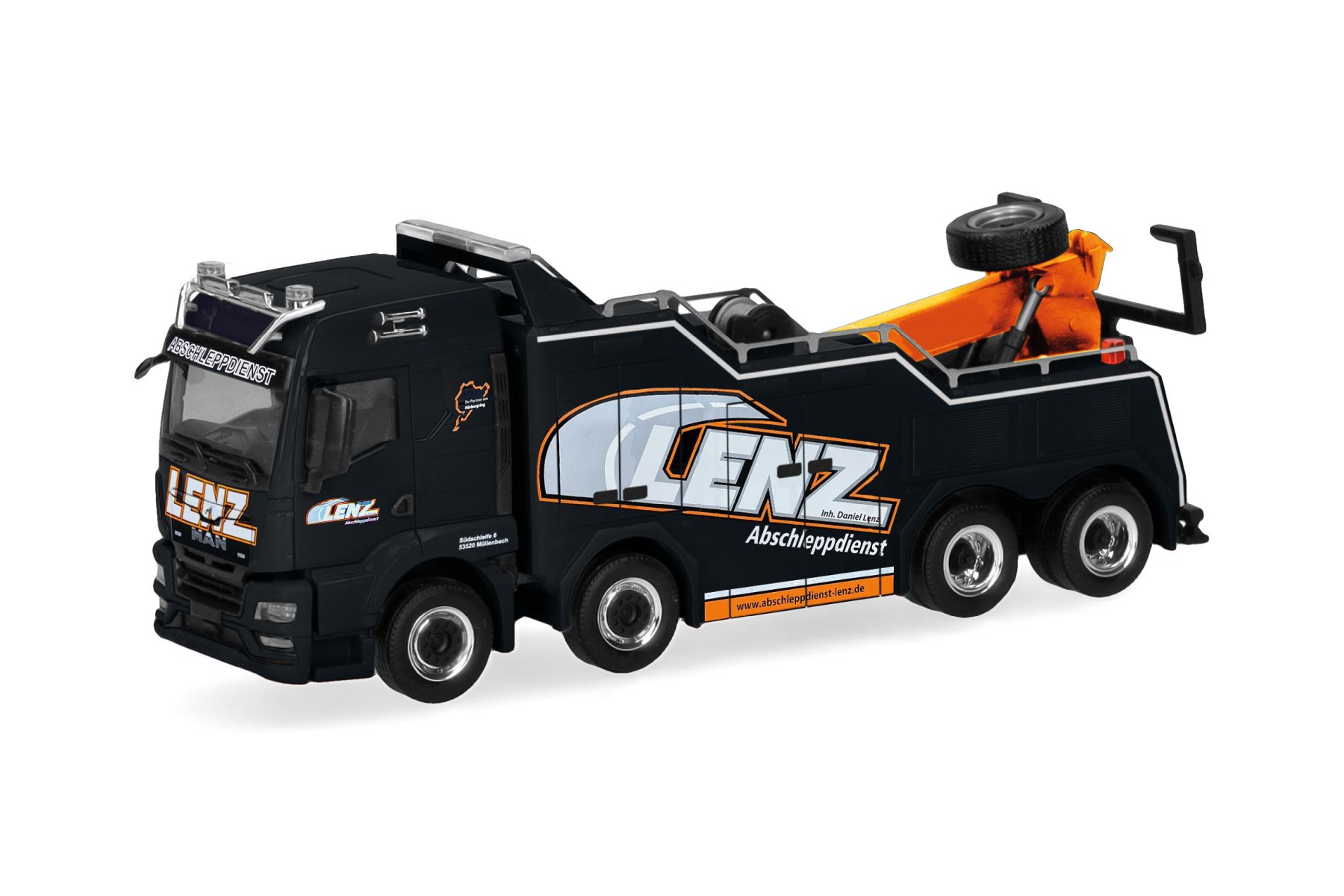 Herpa 320634 - MAN TGS TM Empl Bison Bergefahrzeug "Lenz"