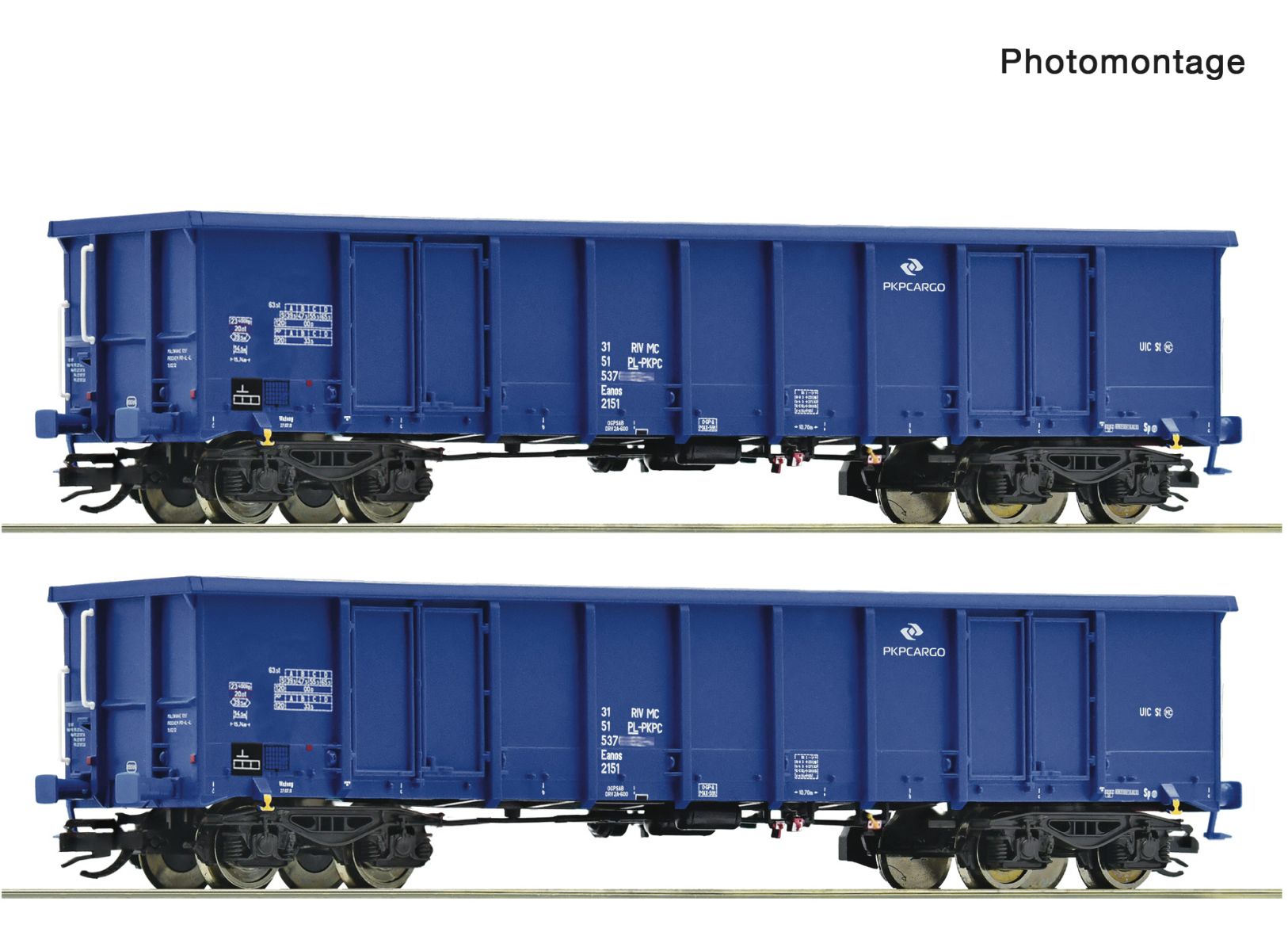 Roco 6680033 - 2er Set offene Güterwagen, PKP-Cargo, Ep.VI