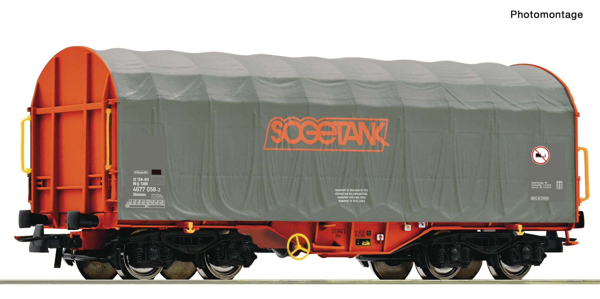 Roco 6600133 - Schiebeplanenwagen, VTG/Sogetank, Ep.VI
