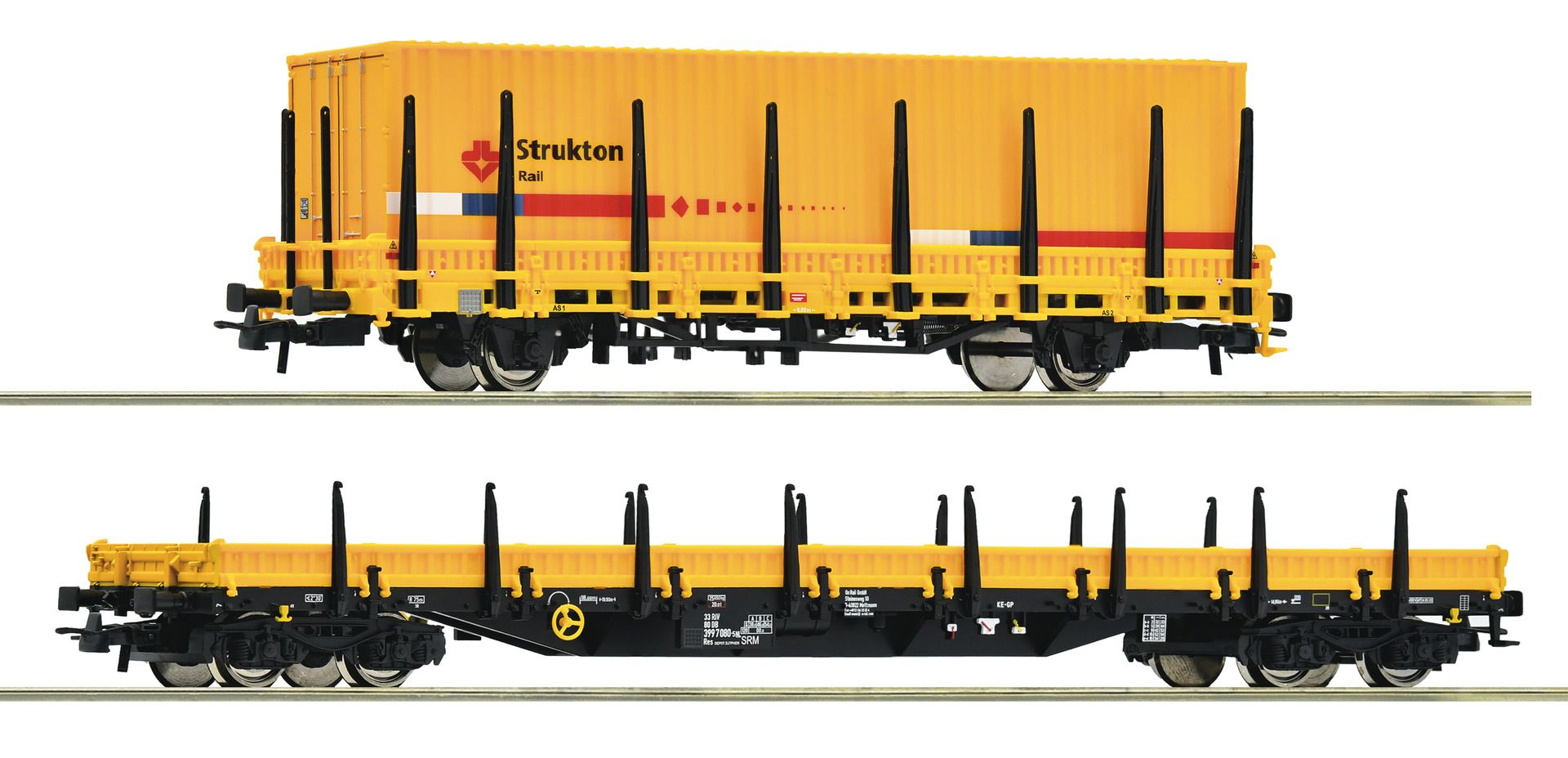 Roco 77029 - 2er Set Rungenwagen Res, STRUKTON RAIL, Ep.VI