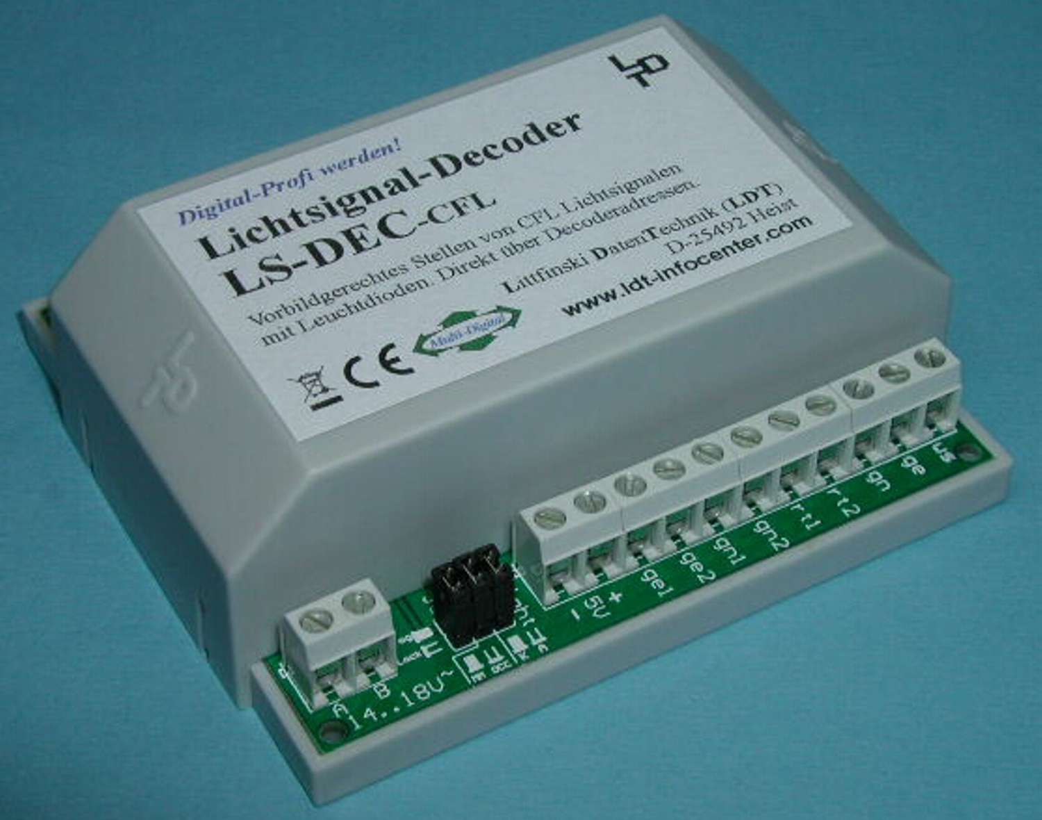 Littfinski 514013 - LS-DEC-CFL-G - Lichtsignaldecoder, 4-fach, für CFL-Signale, Fertigmodul im Gehäuse