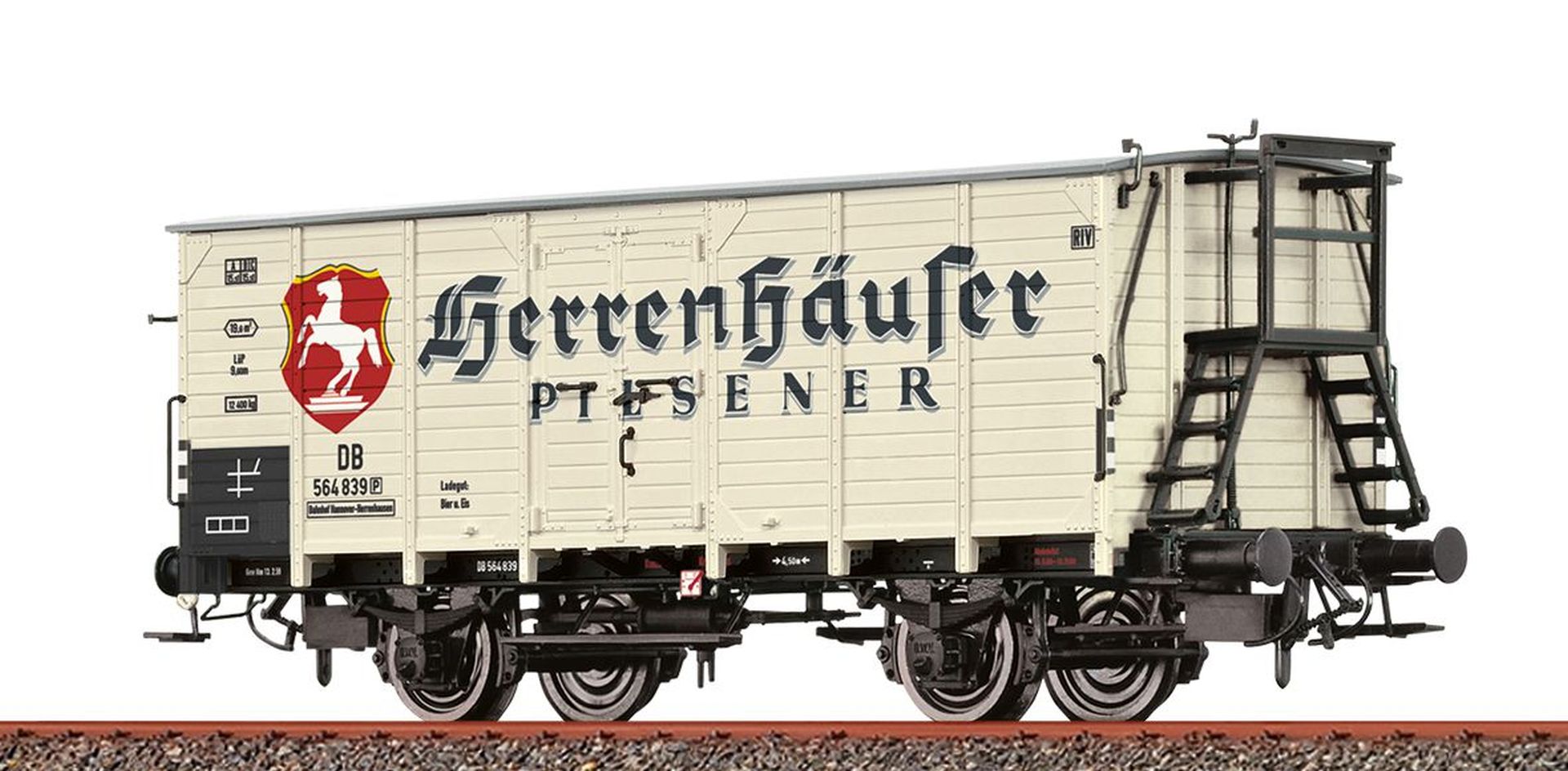 Brawa 50986 - Gedeckter Güterwagen G10, DB, Ep.III 'Herrenhäuser'