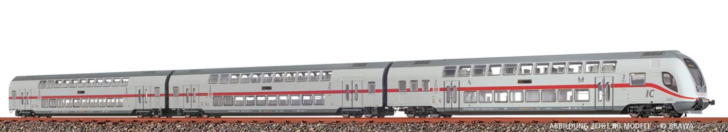 Brawa 64523 - 3er Set Doppelstockeinheit TWINDEXX VARIO IC2, DBAG, Ep.VI