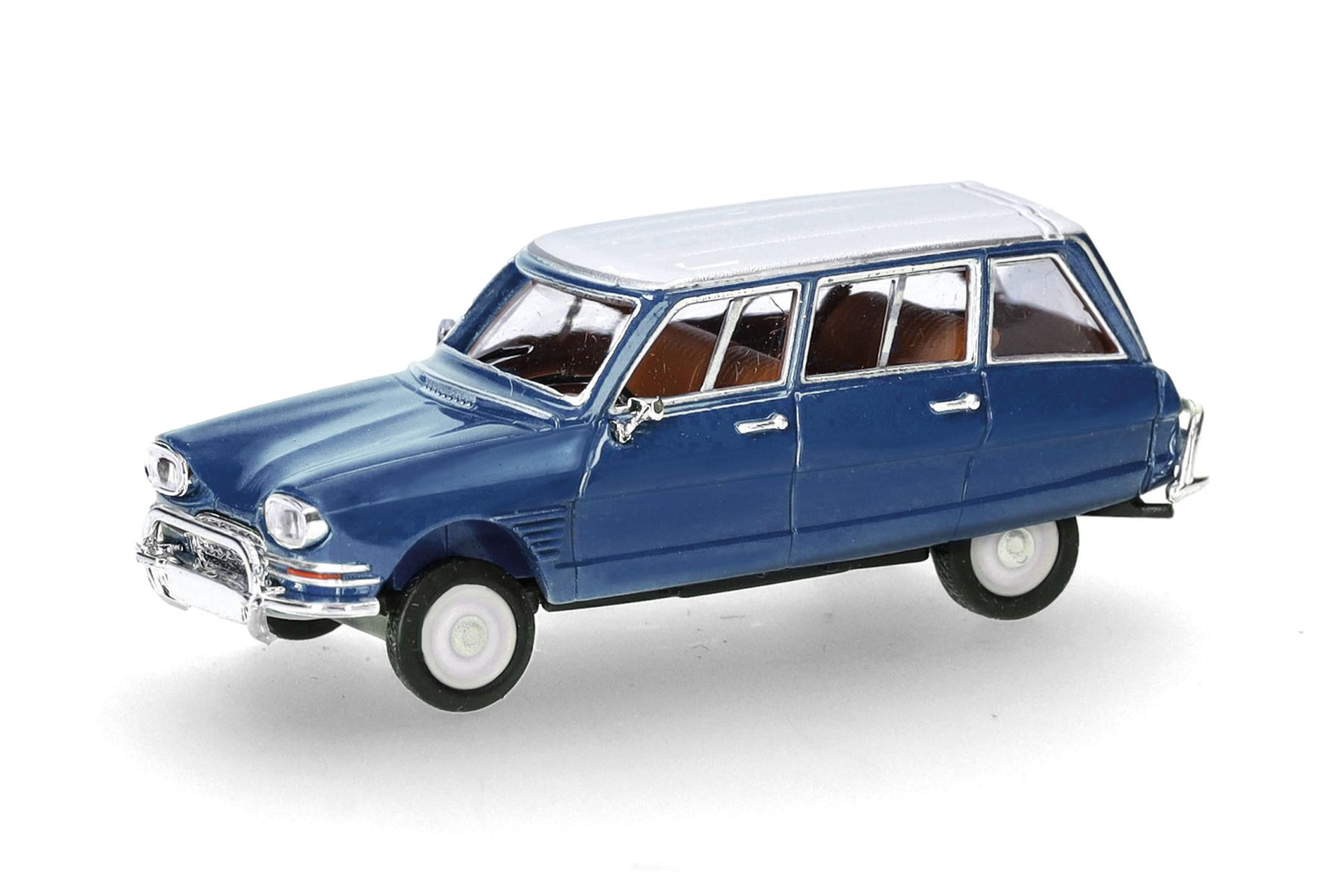 Herpa 038959-002 - Citroen AMI 6 Break, enzianblau/Dach weiß