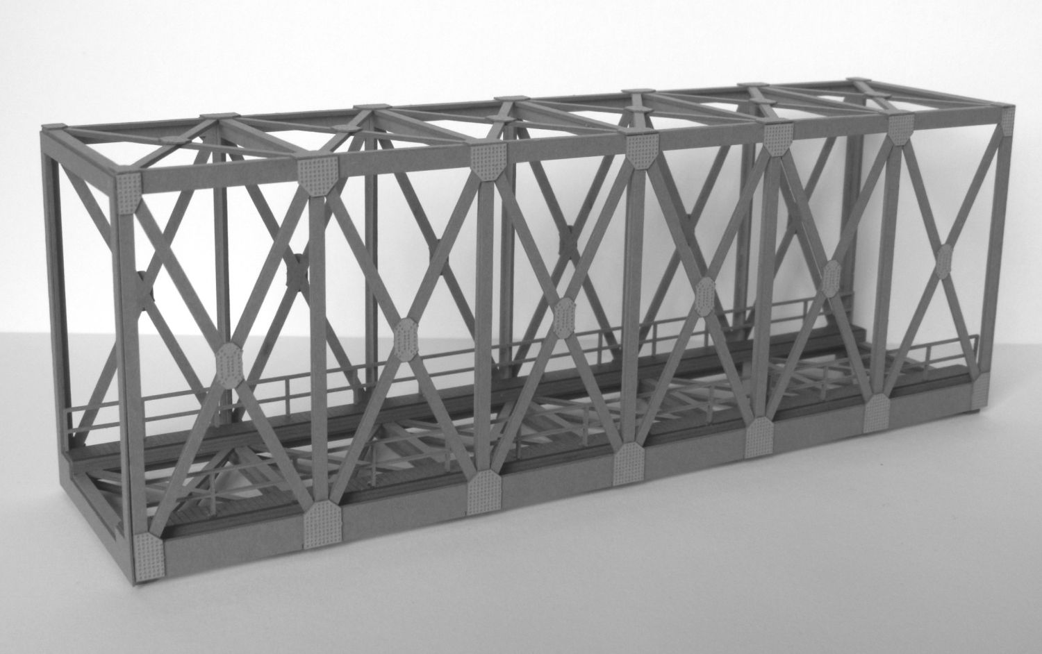 Laffont T4511 - Fachwerk-Kastenbrücke 1-gleisig, graphitgrau