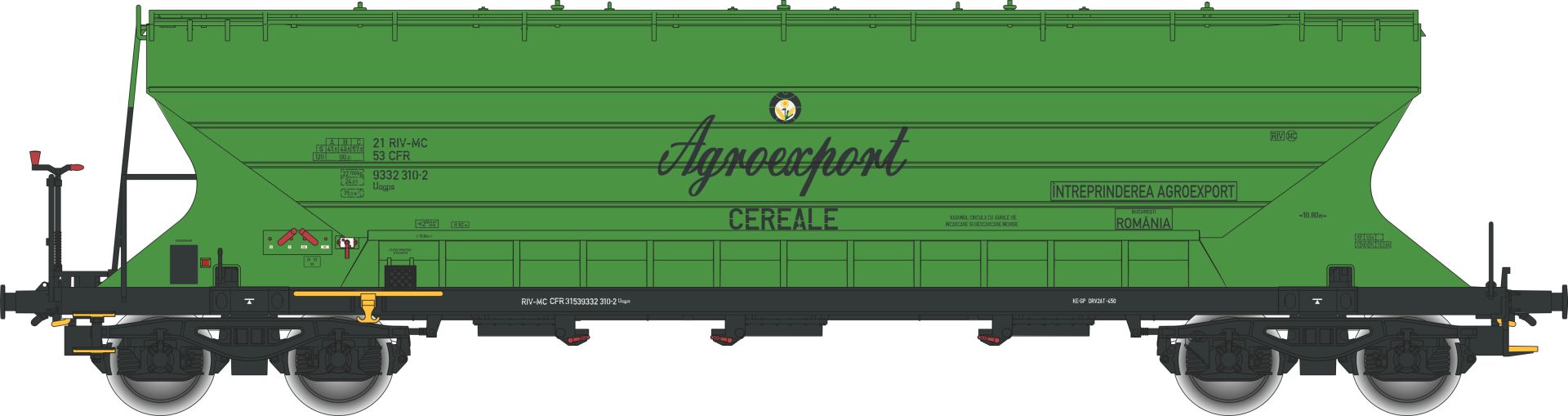 Albert Modell 933044 - Getreidewagen Uagps, CFR, Ep.V 'Agroexport'
