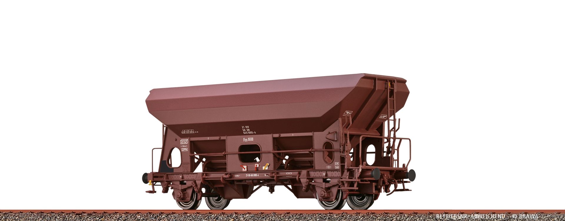 Brawa 49551 - Offener Güterwagen Fcs[6450], DR, Ep.IV