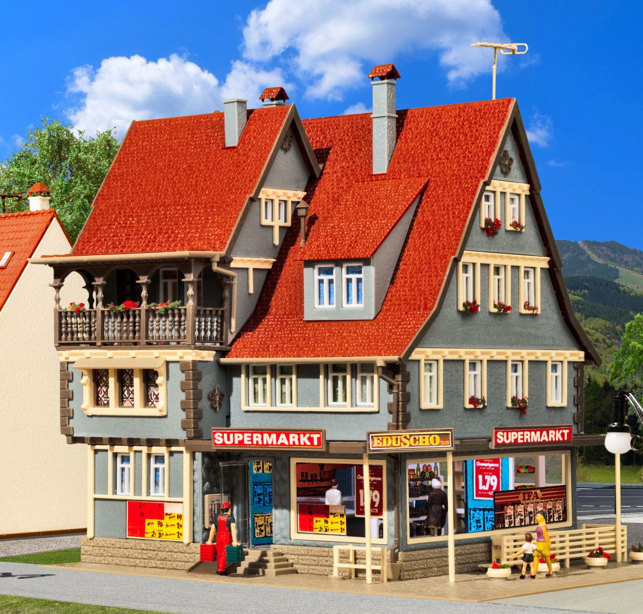 Vollmer 43660 - Supermarkt, mit Beleuchtung Vollmer 43660 - Supermarkt, mit Beleuchtung