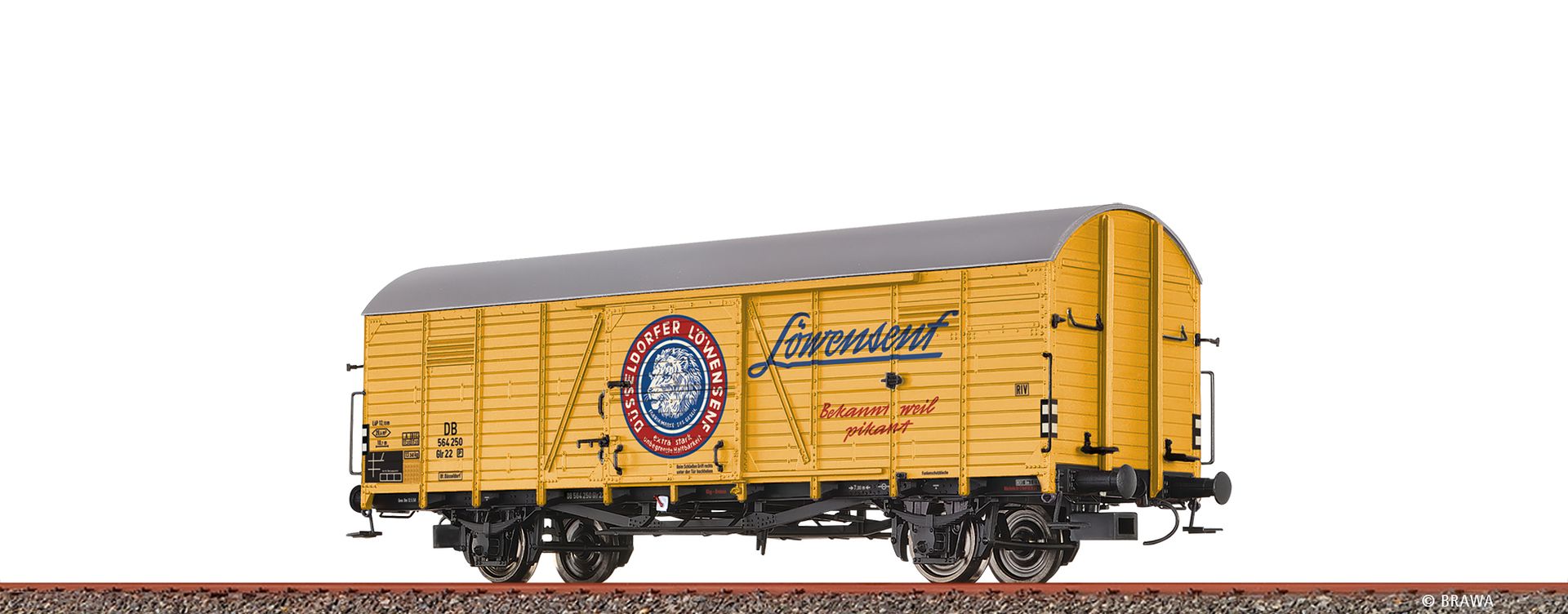 Brawa 51177 - Gedeckter Güterwagen Glr22 "Löwensenf", DB, Ep.III
