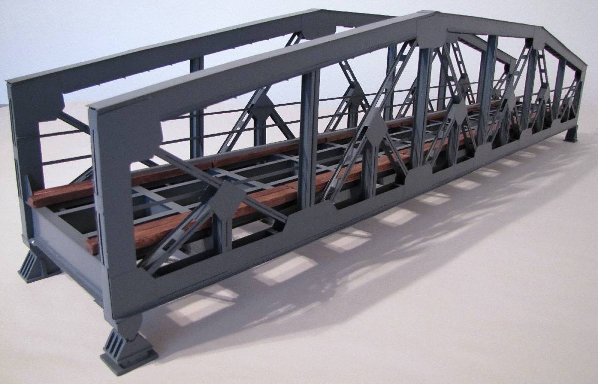 Hack 65100 - V1-100 - Vorflutbrücke, 100cm, 1-gleisig, grau