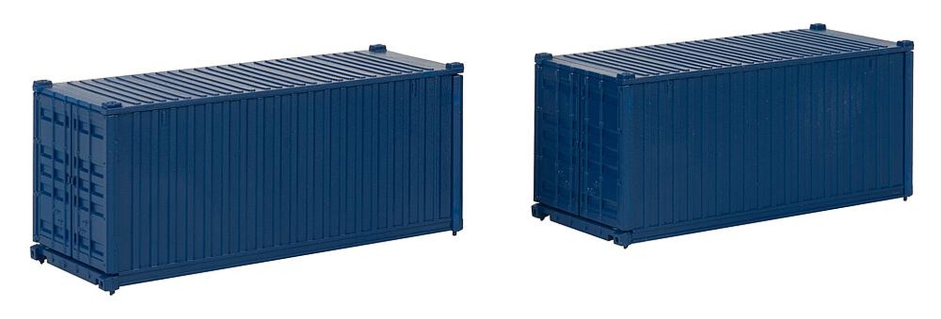 Faller 182054 - 2er Set 20' Container, blau
