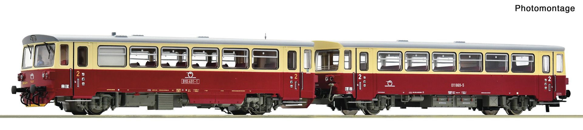 Roco 7710023 - Triebwagen 810 491-1 mit Beiwagen, ZSSK, Ep.V-VI, DC-Sound