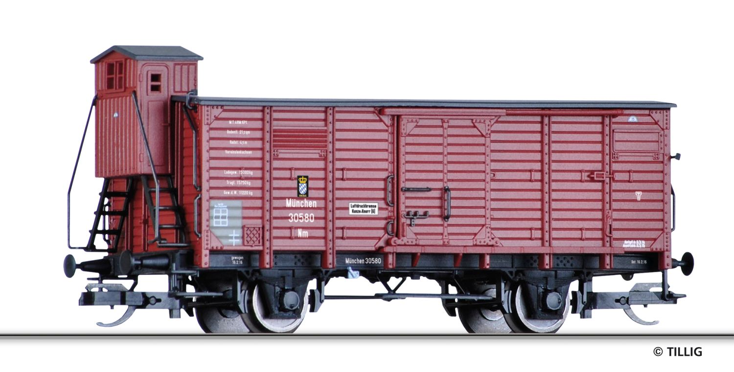 Tillig 17396 - Gedeckter Güterwagen Nm, K.Bay.Sts.B., Ep.I