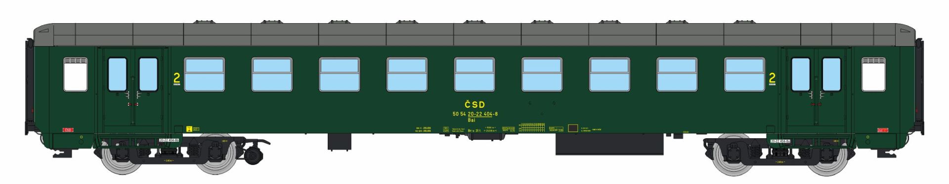 igra 97110066 - Personenwagen Bai Jihlava 1, CSD, Ep.IV